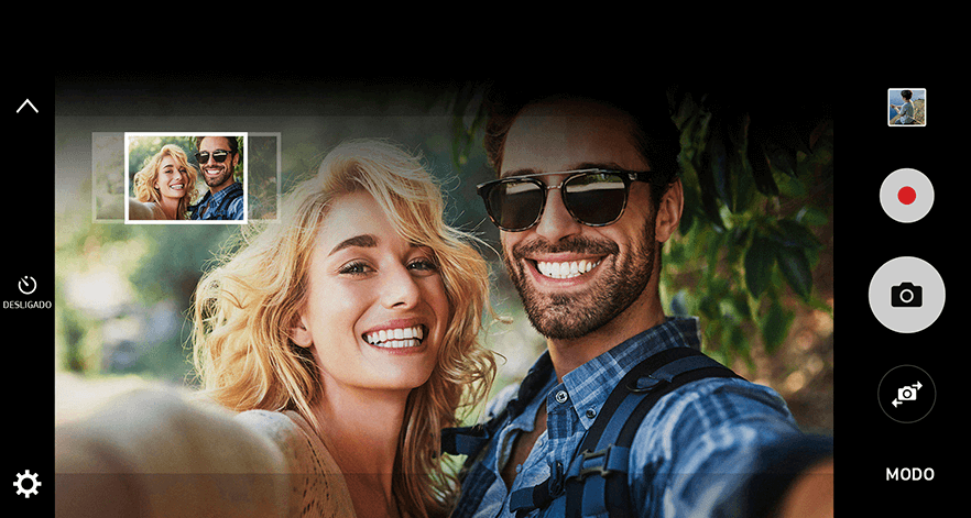 Controle e capture como quiser Função de selfie ampla